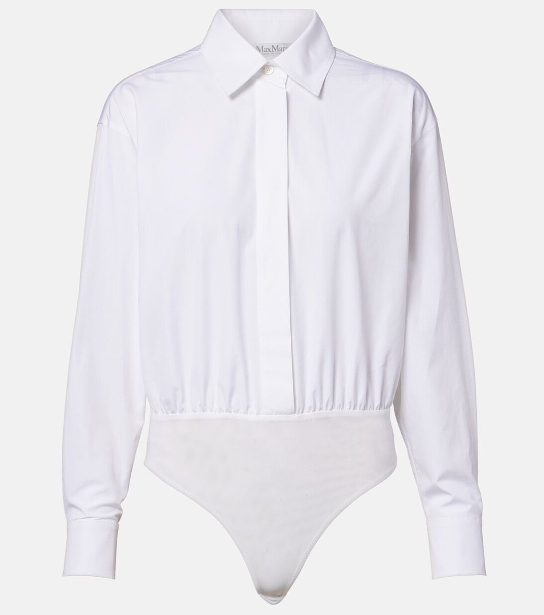 Aere cotton poplin and tulle bodysuit | Max Mara