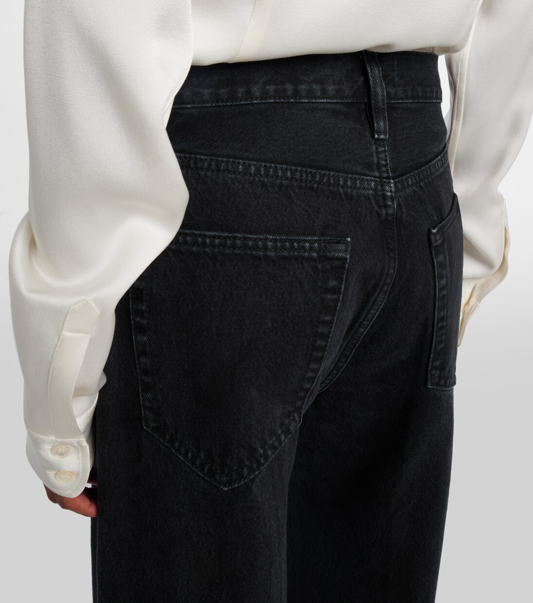 The Collegiate mid-rise wide-leg jeans | Frame