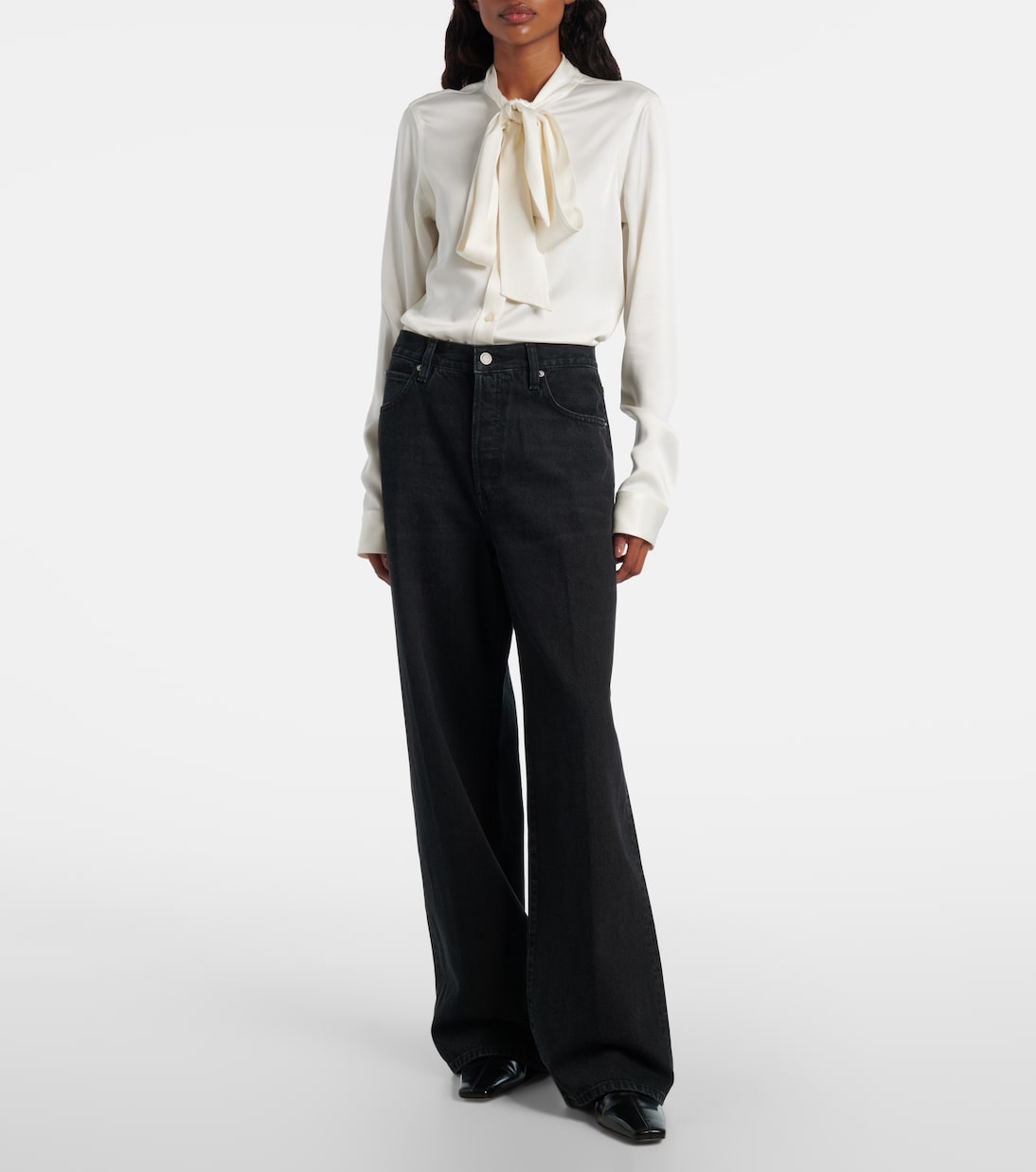 The Collegiate mid-rise wide-leg jeans | Frame