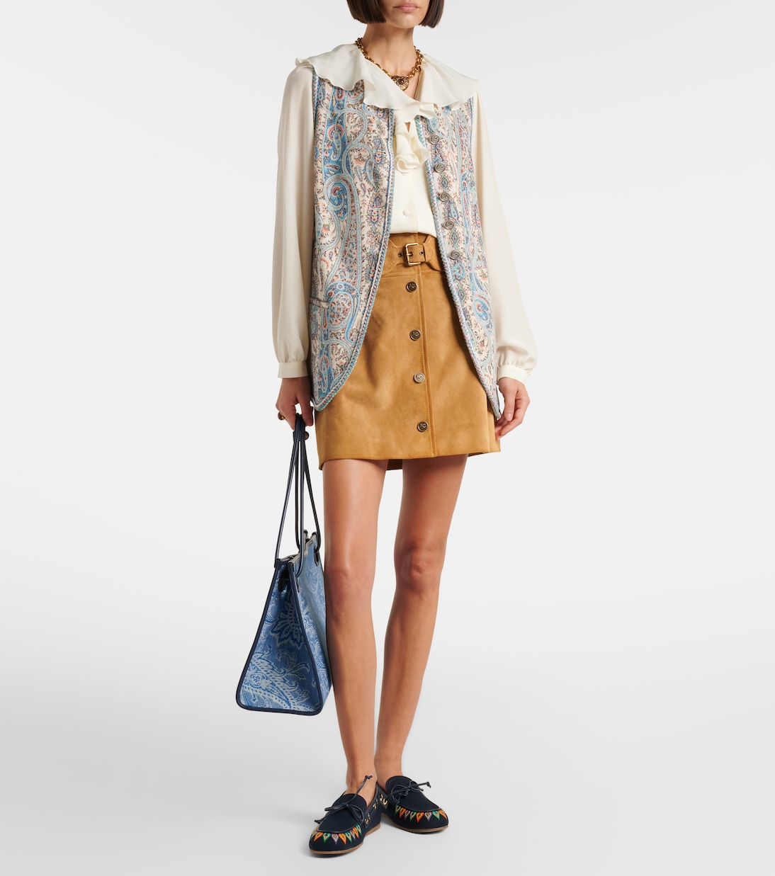 Embroidered canvas boat shoes | Etro