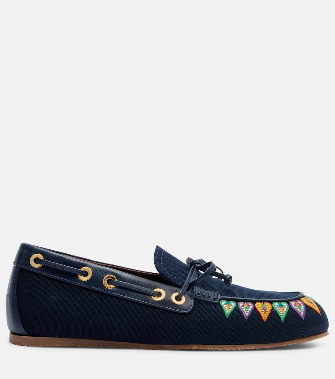 Embroidered canvas boat shoes | Etro
