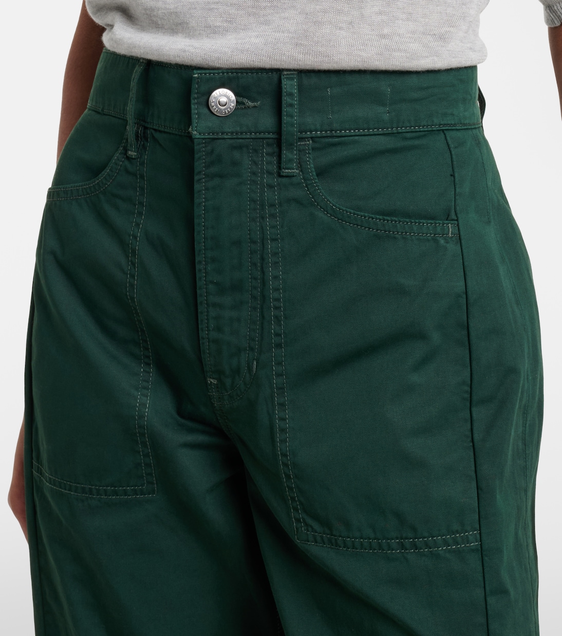 Barrel-Hose Sloan aus Baumwoll-Twill | Veronica Beard