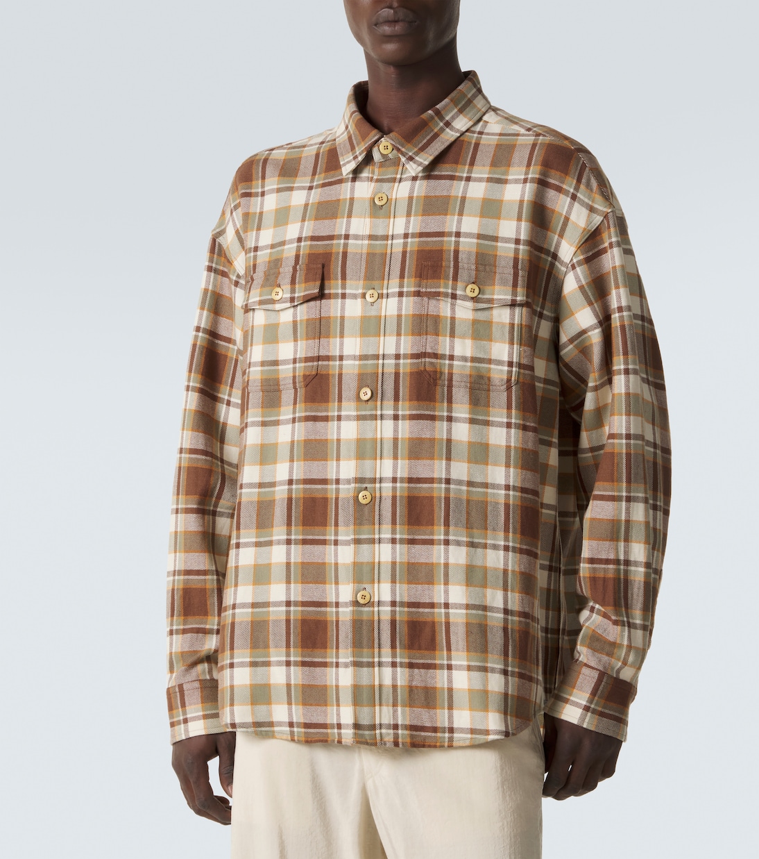 Lumber plaid wool and linen shirt | Visvim
