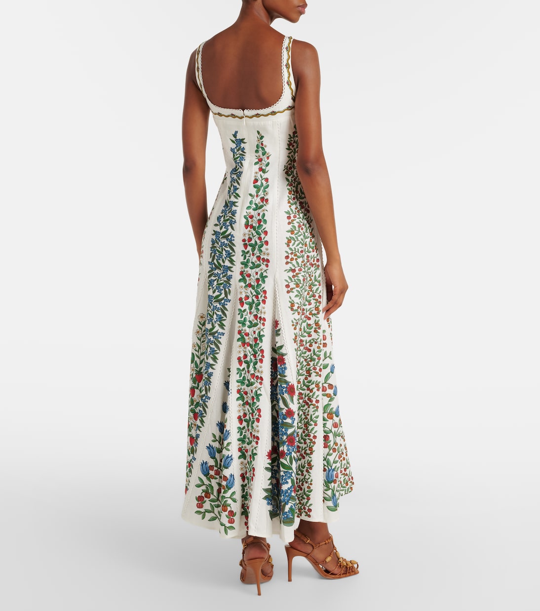Floral linen-blend maxi dress | Farm Rio