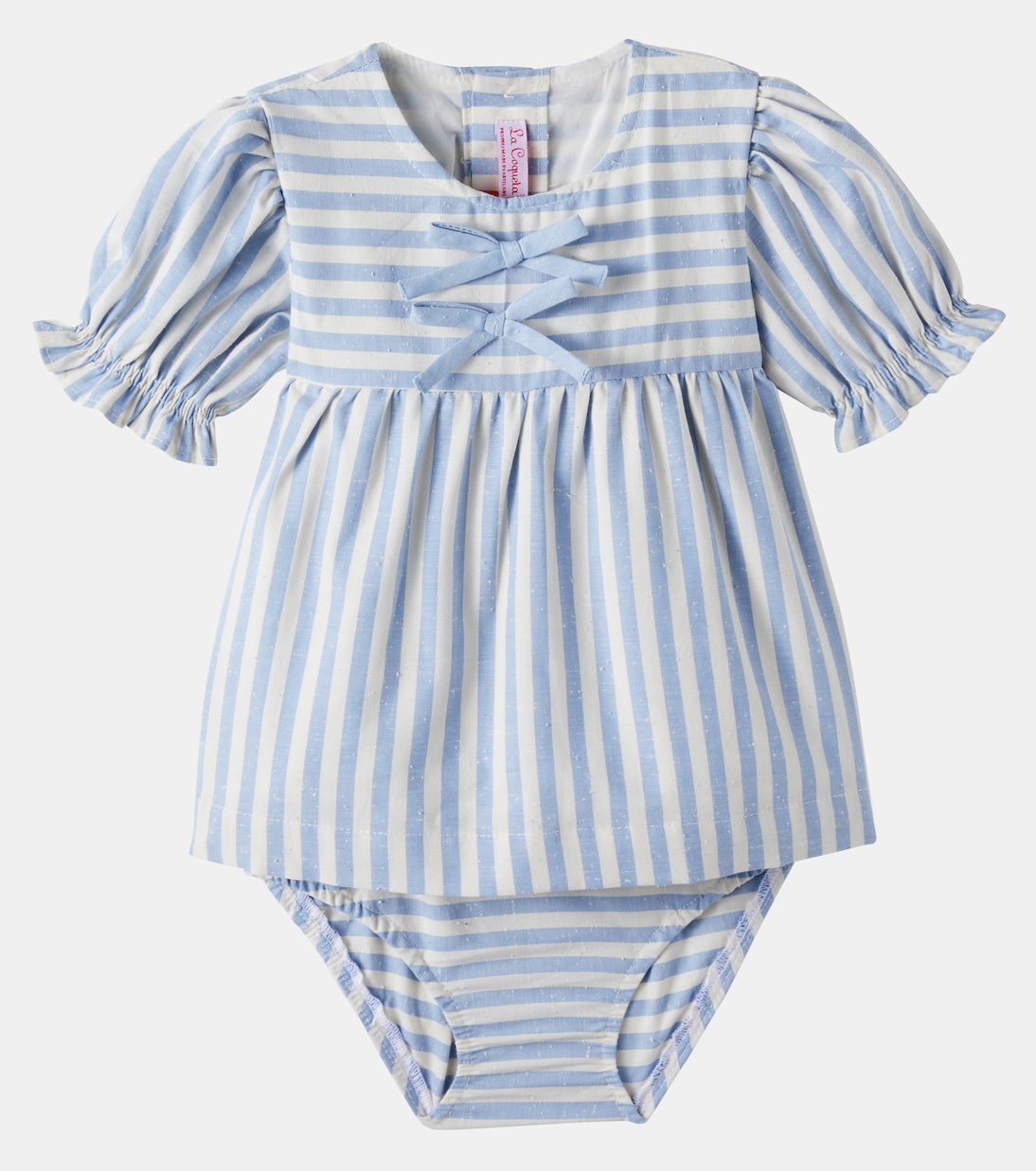 Baby Luciana cotton dress and bloomers set | La Coqueta