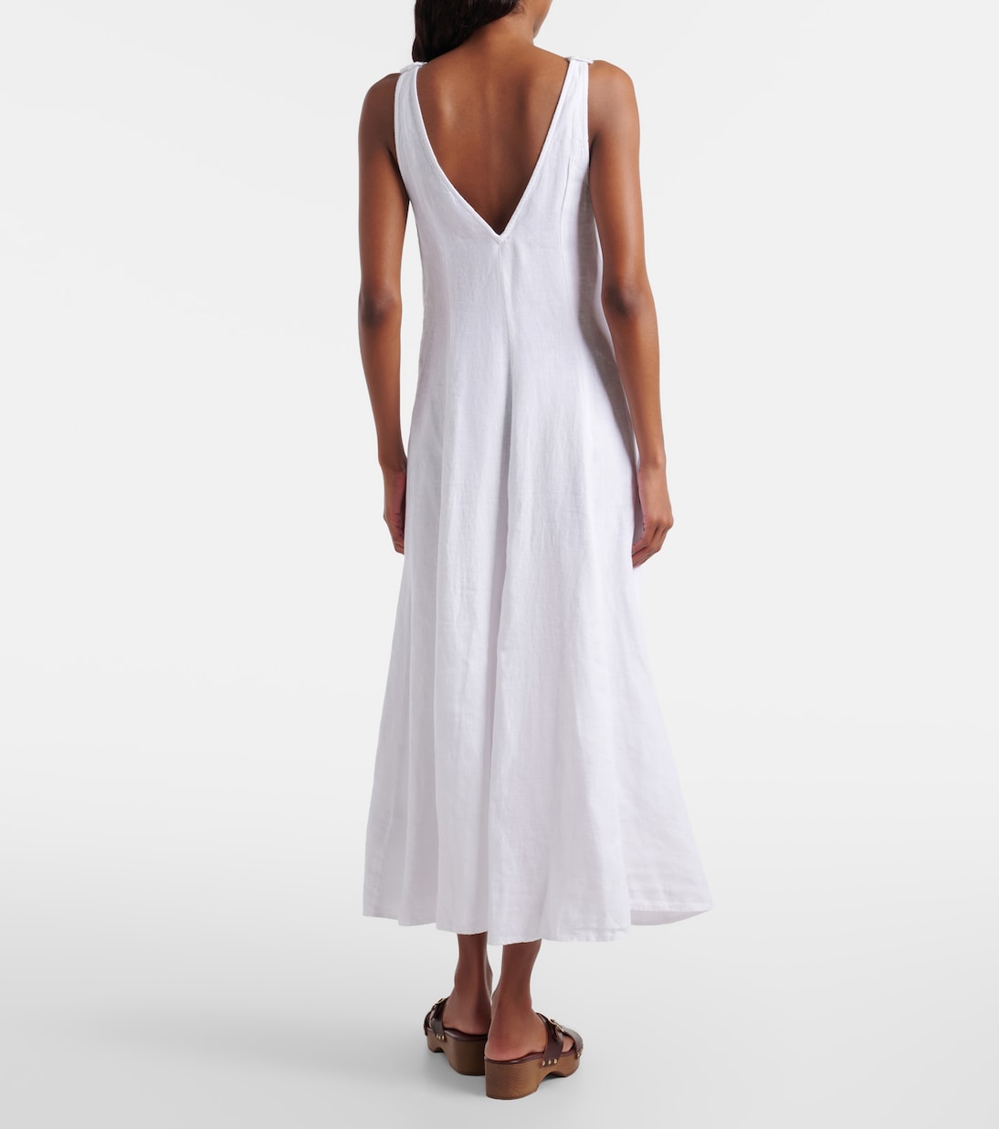 Crocheted linen midi dress | Polo Ralph Lauren