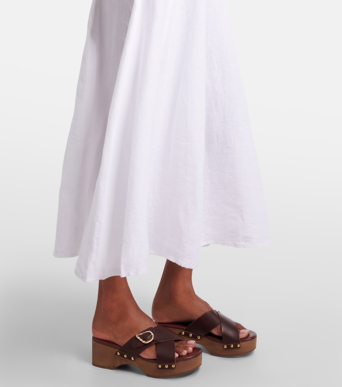 Crocheted linen midi dress | Polo Ralph Lauren