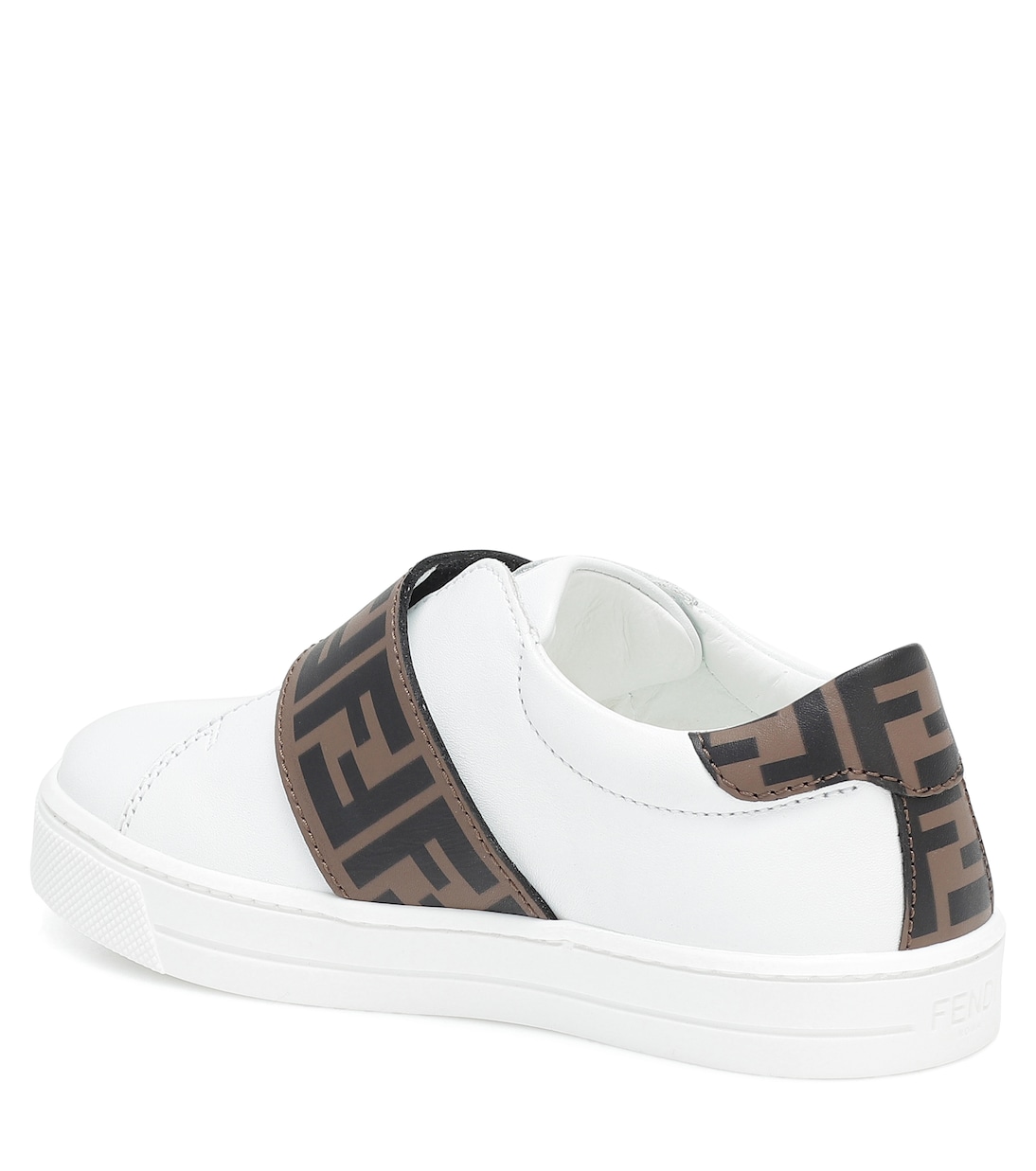 Sneakers in pelle con logo | Fendi Kids