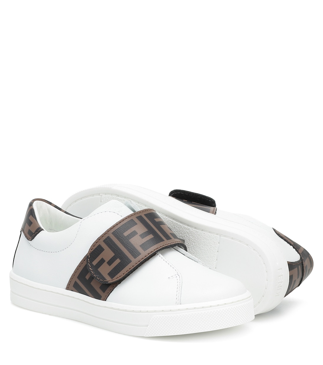Sneakers in pelle con logo | Fendi Kids