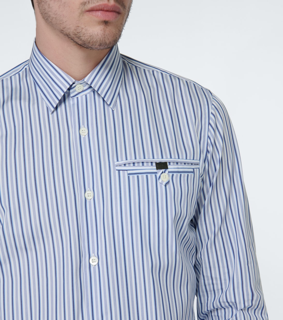 Camicia a righe in cotone | Prada