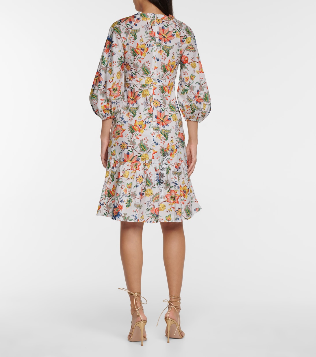 Vacation Formentera floral cotton midi dress | Erdem
