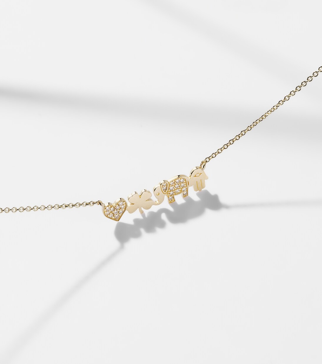 Collana in oro 14kt con diamanti Sydney Evan, design iconico per giovani trendy