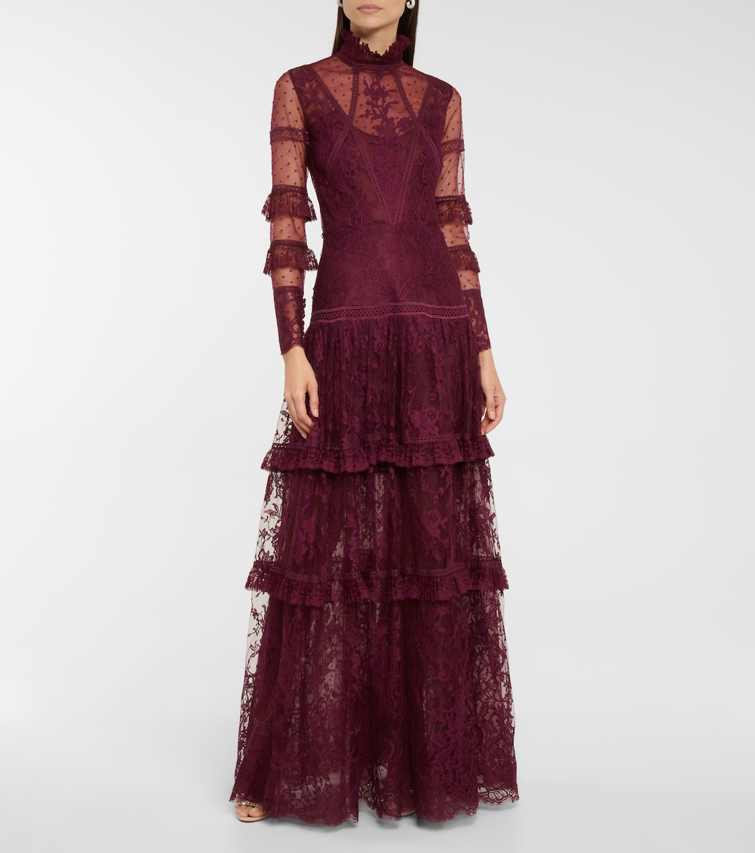 Anastasia French tulle and lace gown | Costarellos