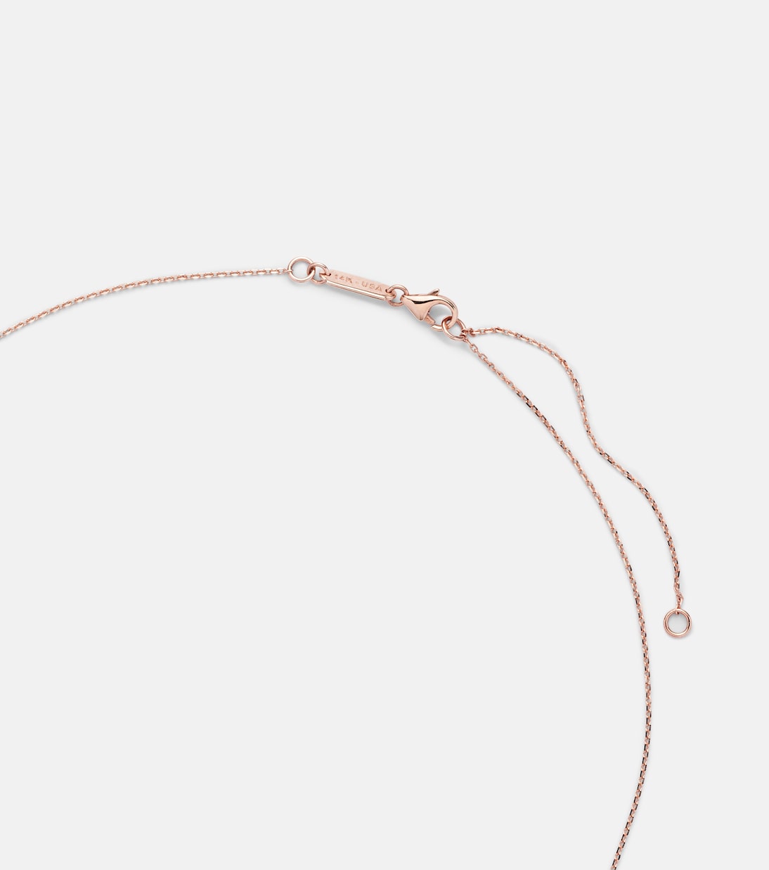 Collana in oro rosa 14kt con pietre preziose, design moderno per giovani