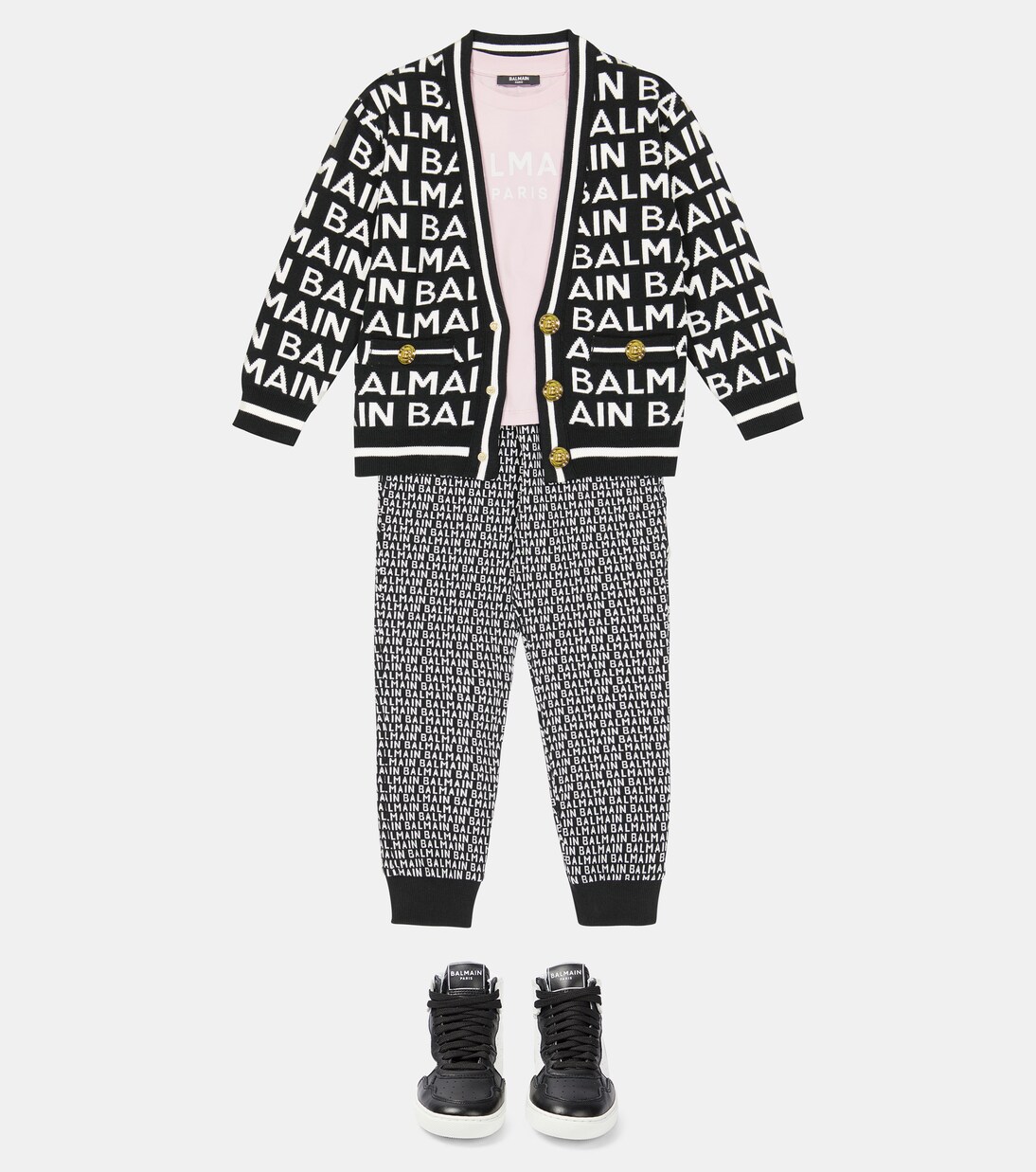 T-shirt in cotone con logo | Balmain Kids