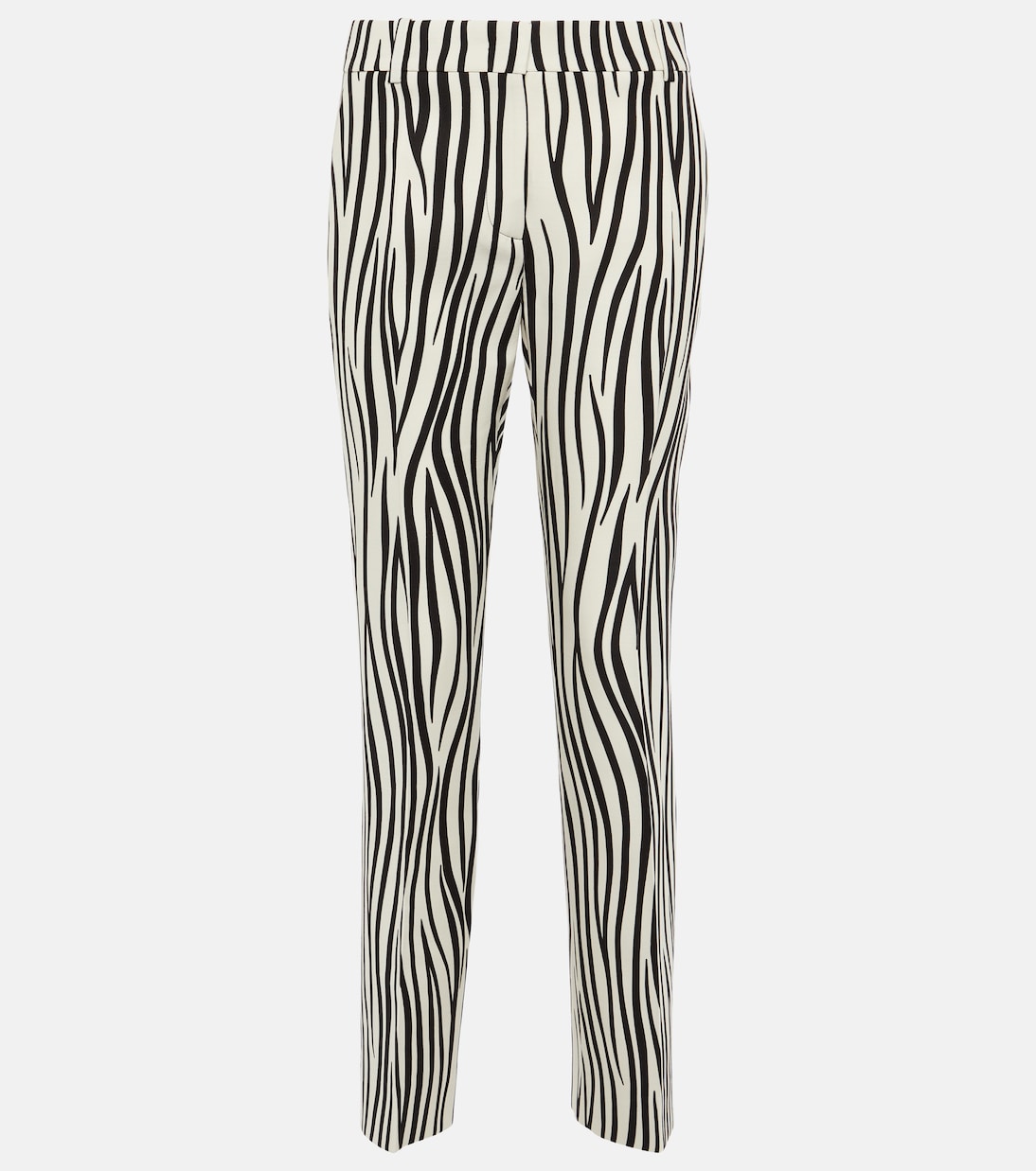 Zebra-print wool-blend pants | Valentino