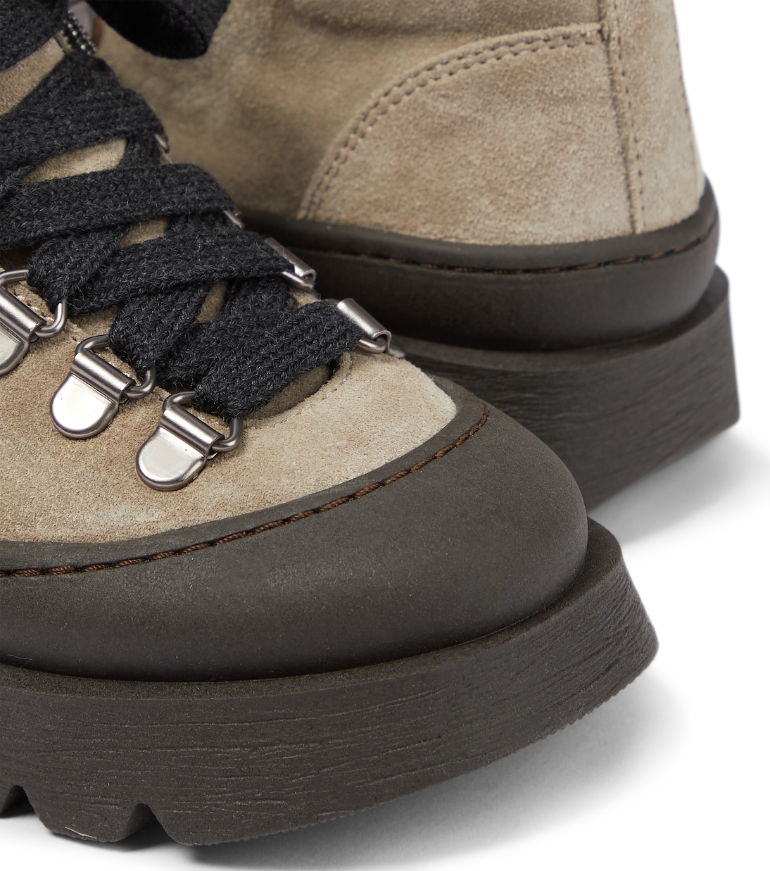 Stivaletti stringati in suede | Brunello Cucinelli Kids
