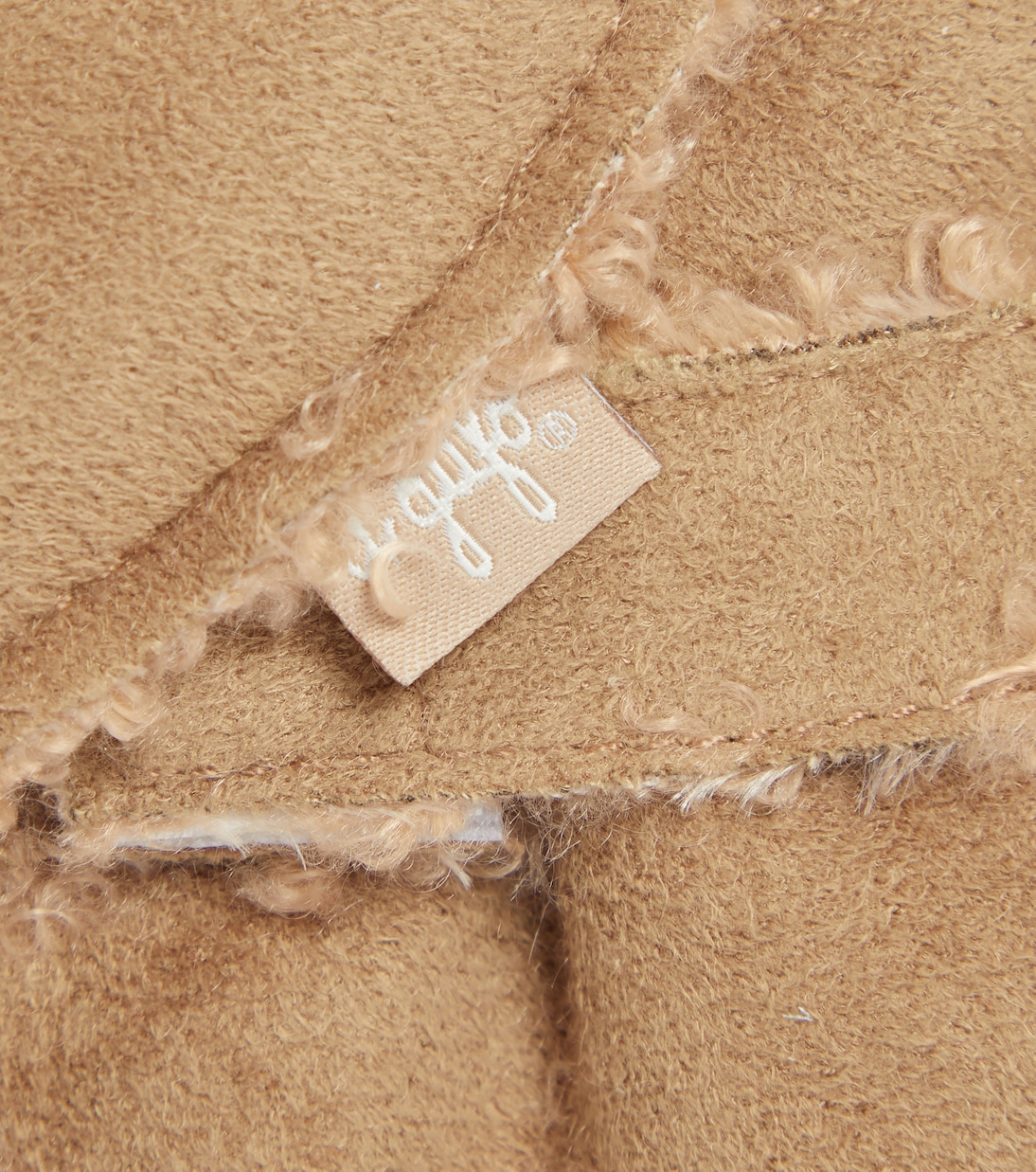 Faux suede and shearling mittens | Il Gufo