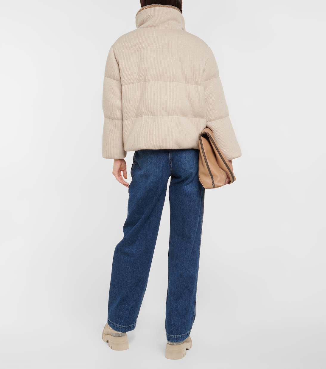 Piumino in cashmere a coste | Brunello Cucinelli