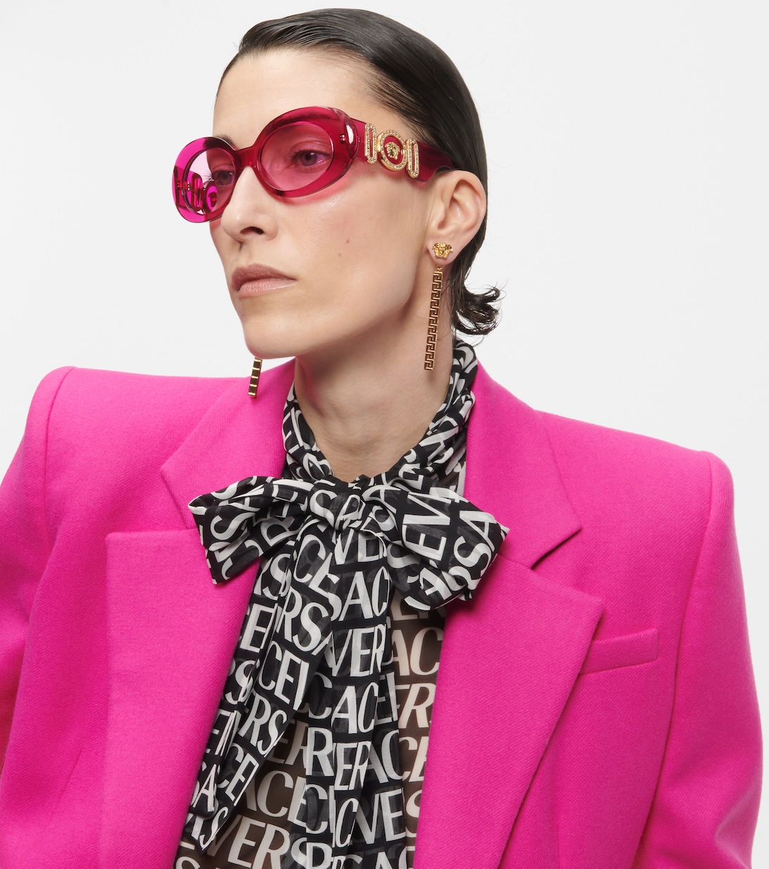 Gafas de sol redondas con adornos | Versace