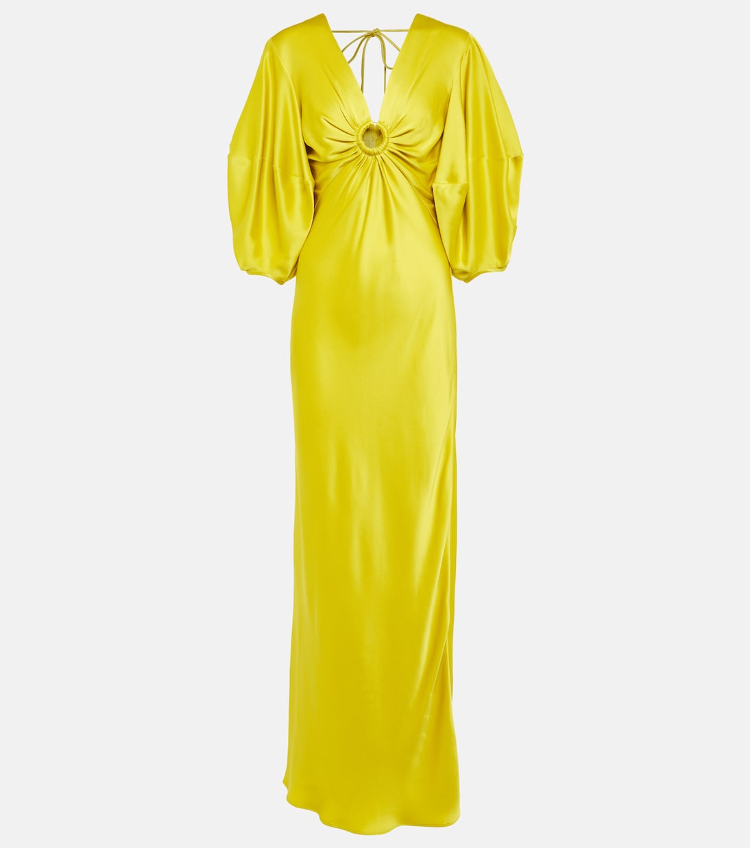Deep V-neck satin maxi dress | Stella McCartney
