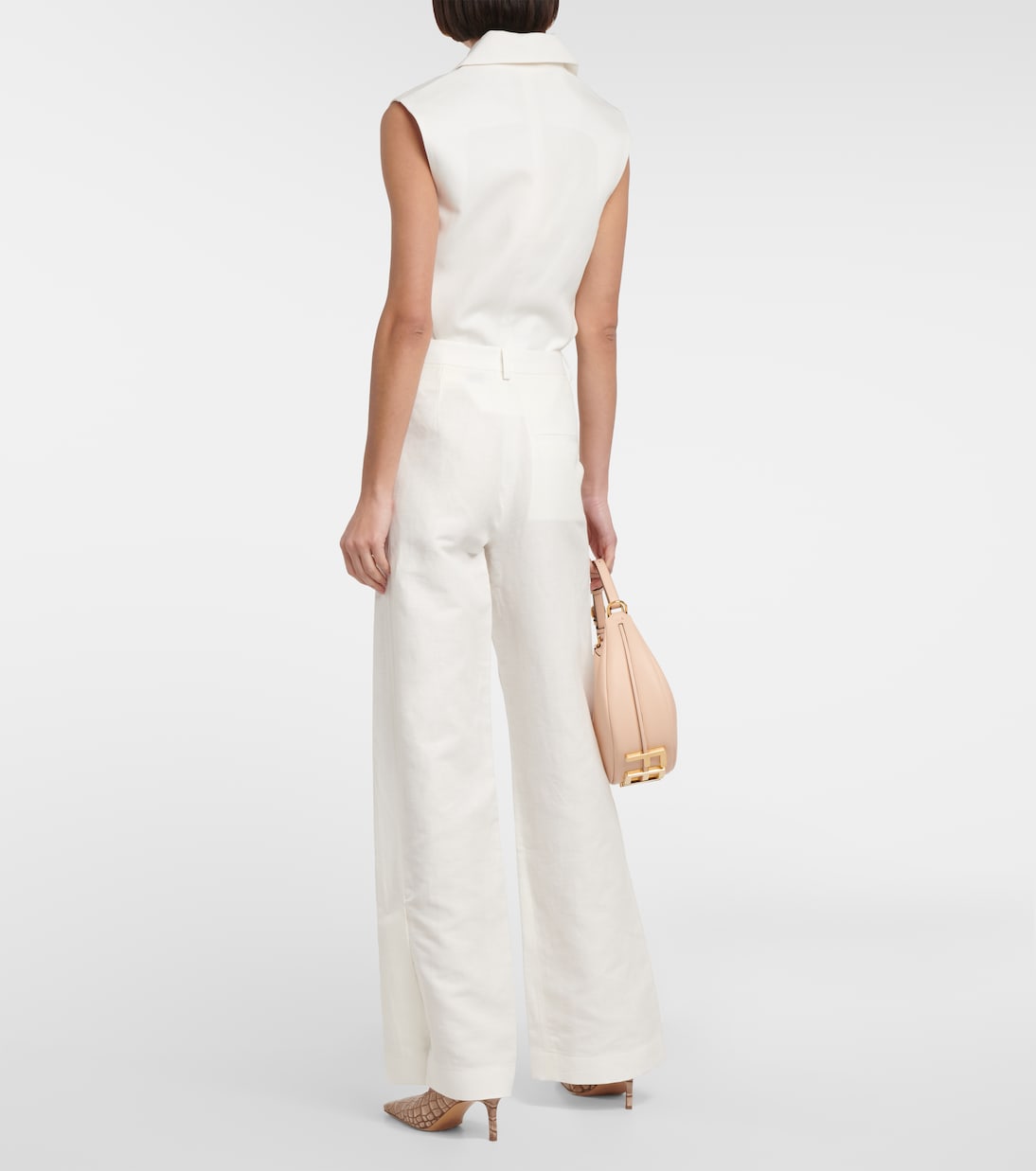 Polaris wide-leg linen and cotton pants | Aya Muse