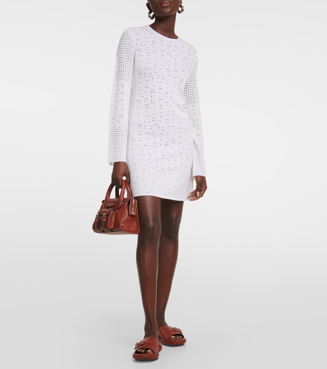 Wool, cashmere and silk minidress | Chloé