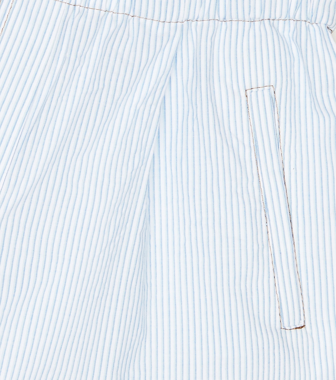 Shorts de algodón a rayas | Brunello Cucinelli Kids