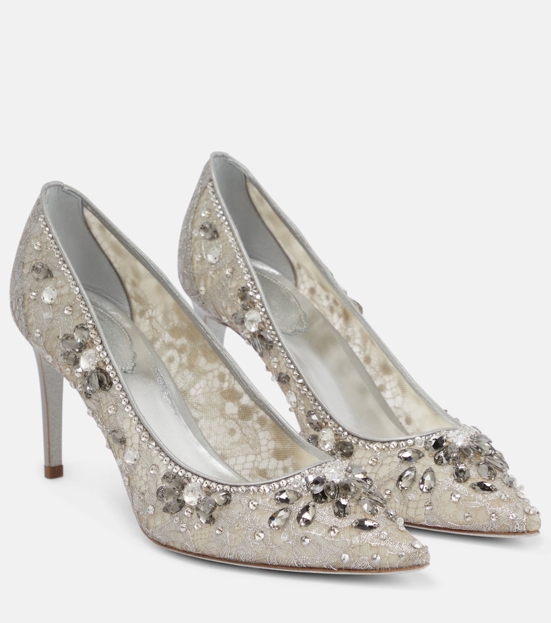 Verzierte Pumps aus Spitze | Rene Caovilla
