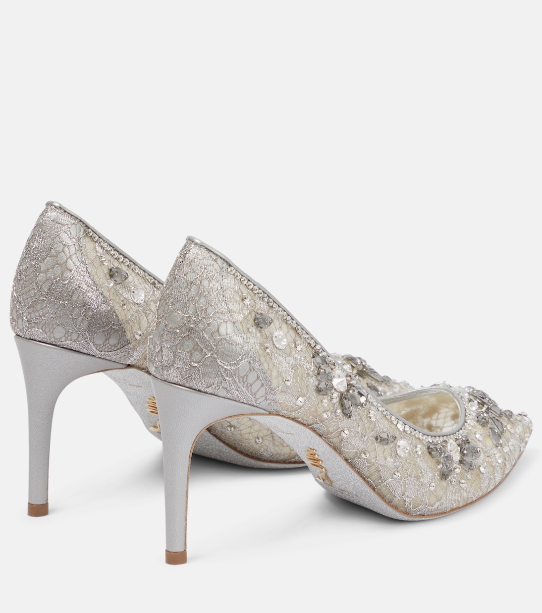 Verzierte Pumps aus Spitze | Rene Caovilla