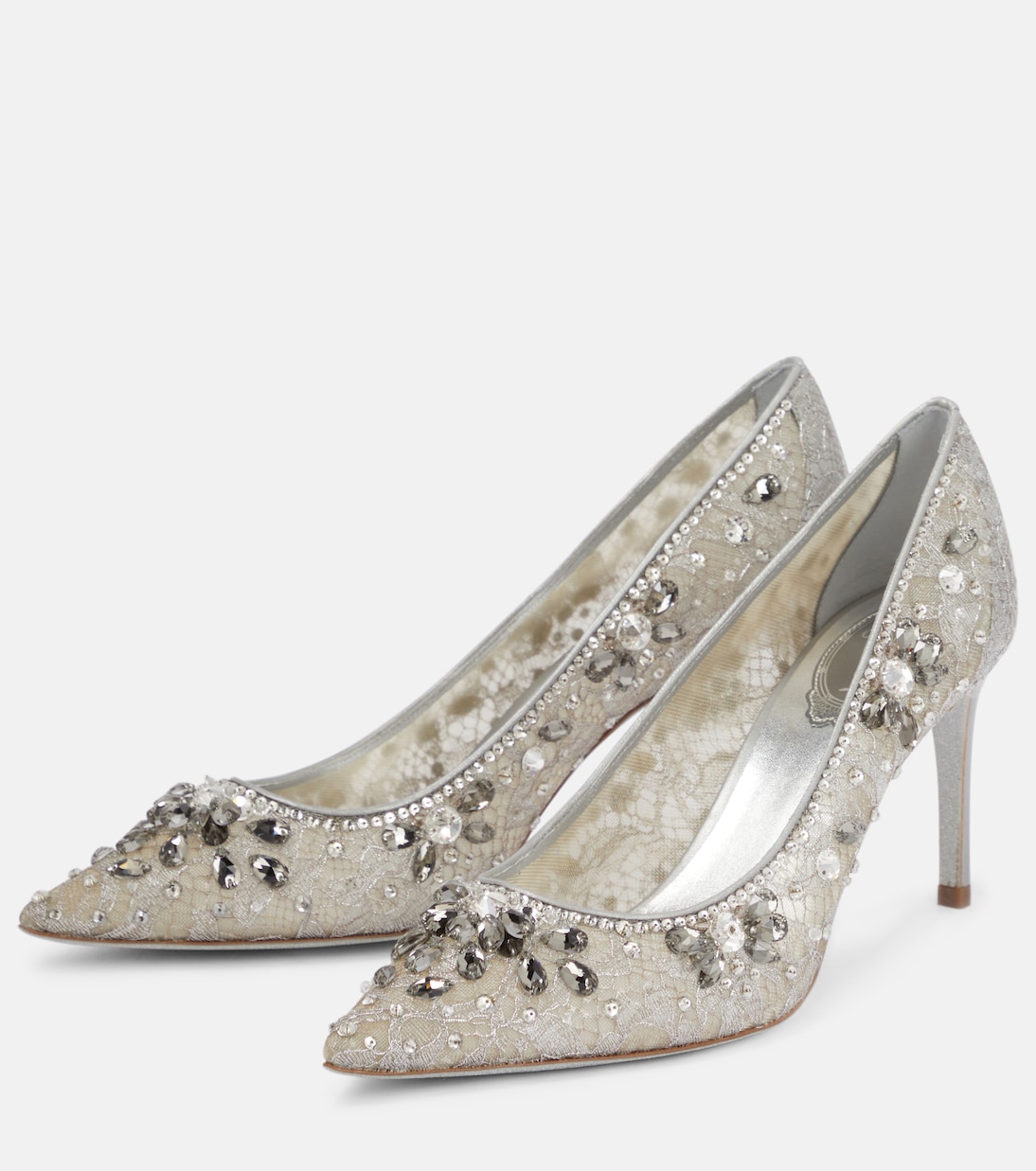 Verzierte Pumps aus Spitze | Rene Caovilla