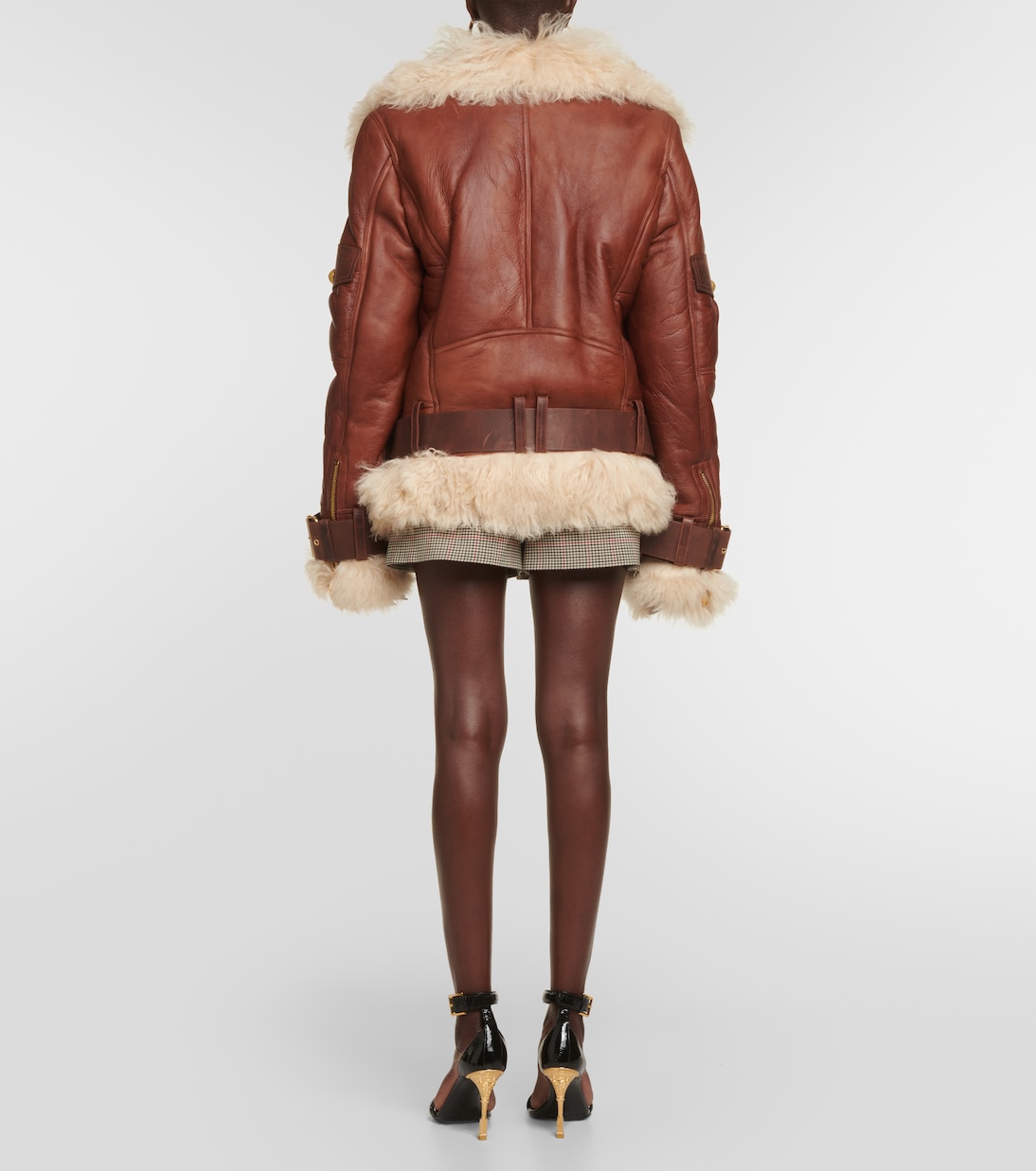Giacca in pelle e shearling | Balmain