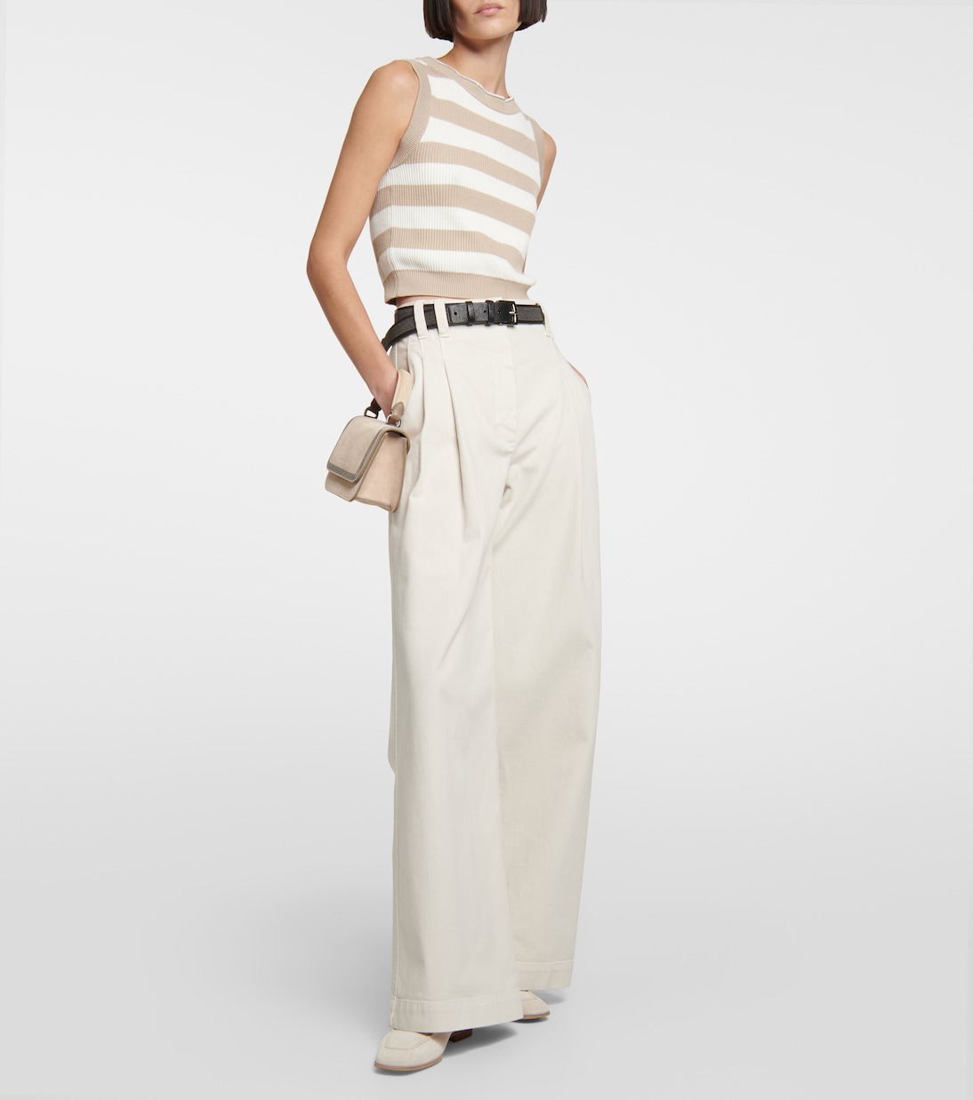 Pantalon ample en coton | Brunello Cucinelli