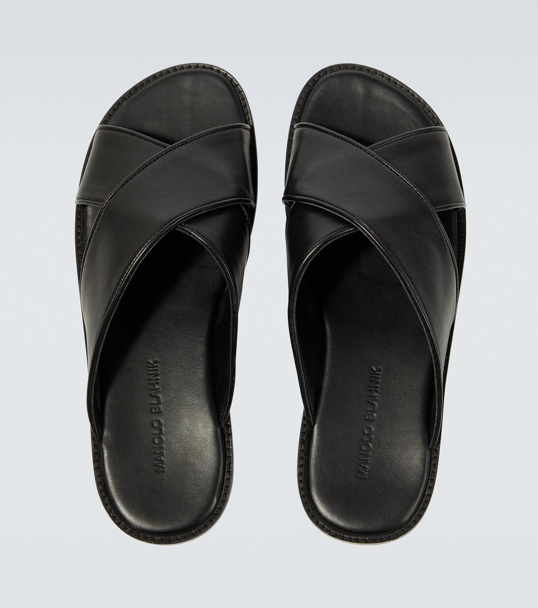 Otawi leather slides | Manolo Blahnik