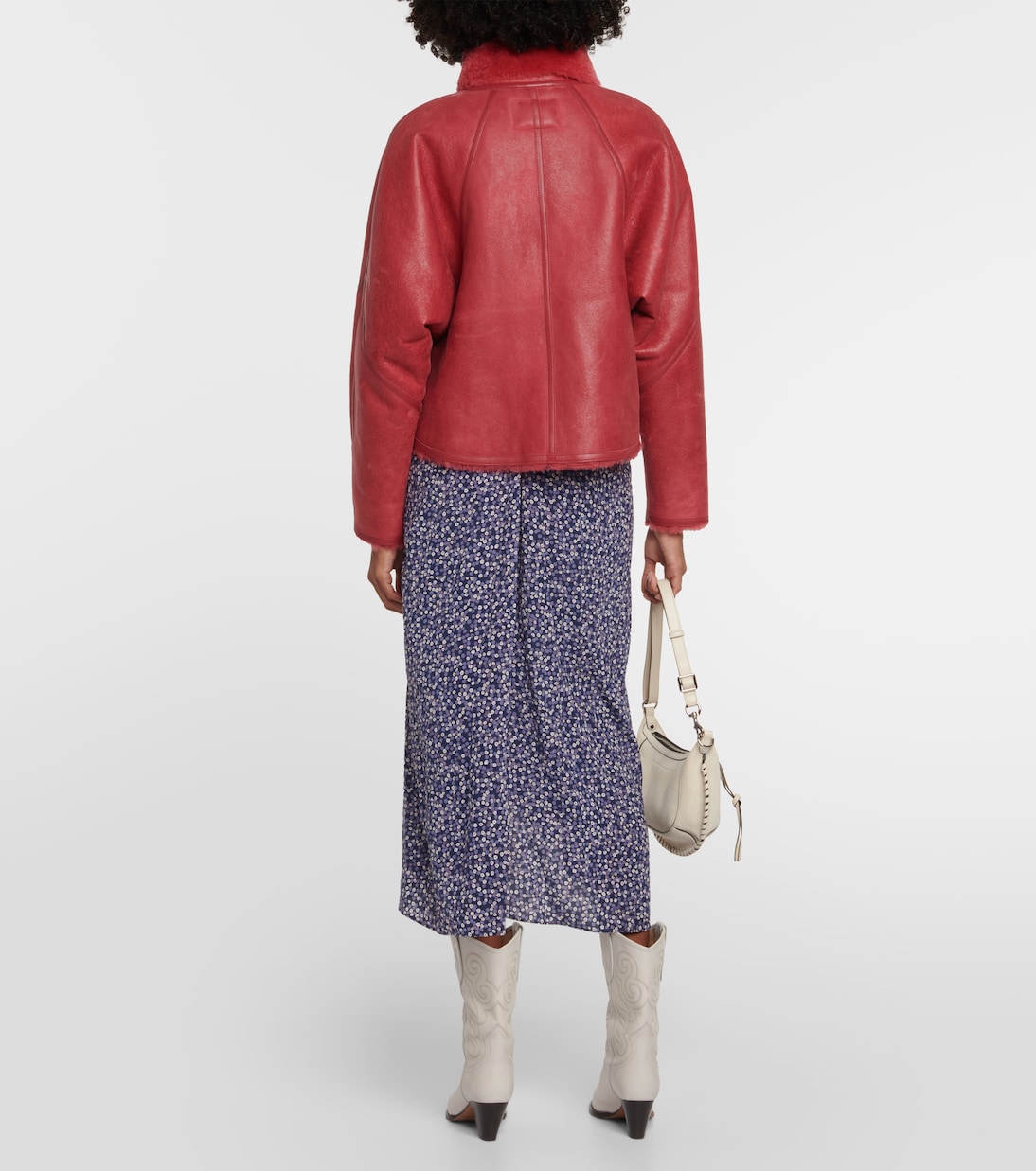 Acassy shearling-trimmed leather jacket | Isabel Marant