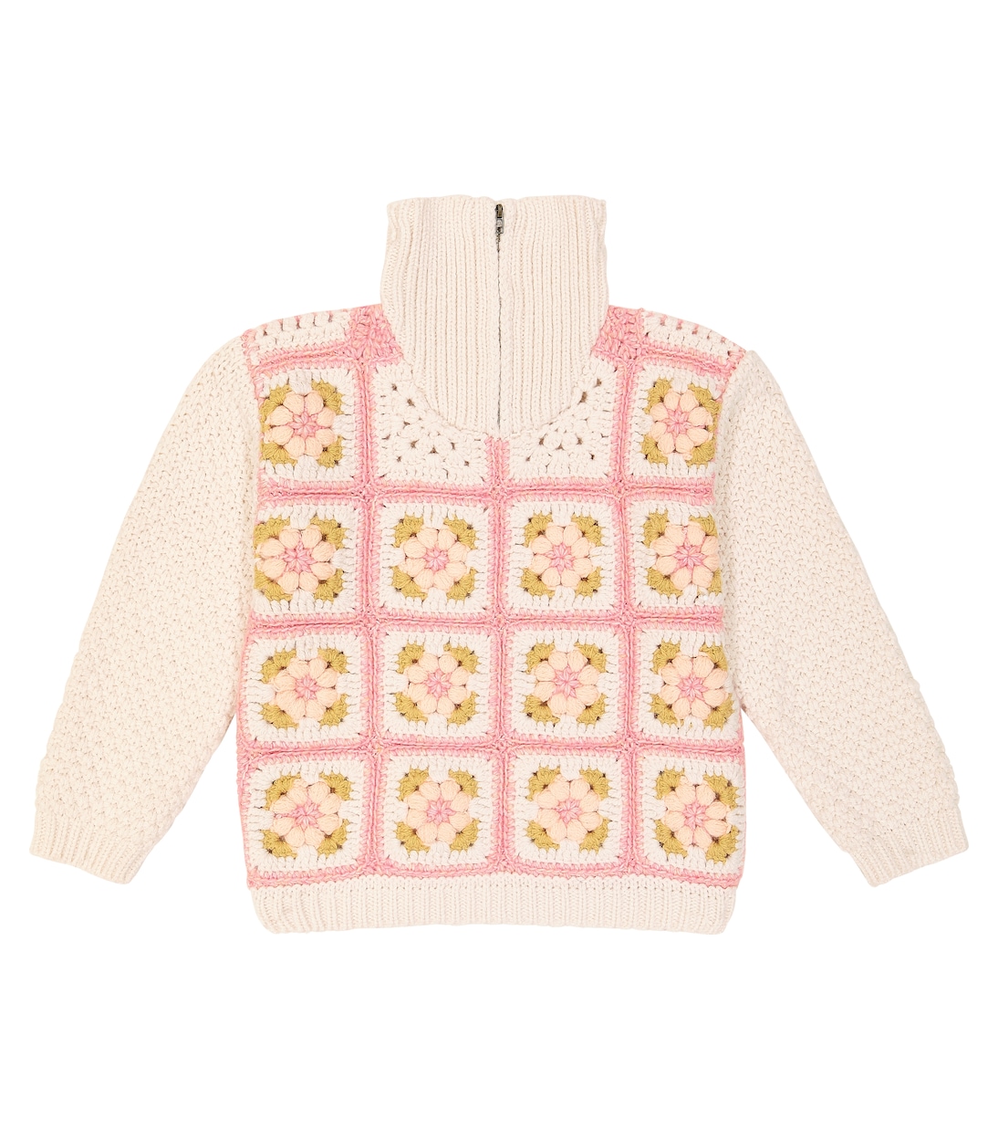 Kenza crochet half-zip sweater | Louise Misha
