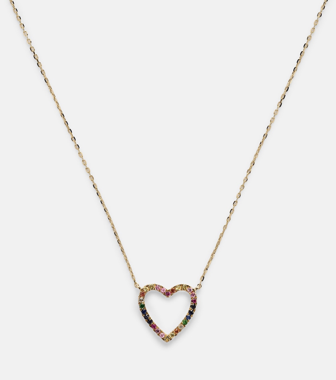 Collier Heart en or 14 ct et saphirs | Roxanne First