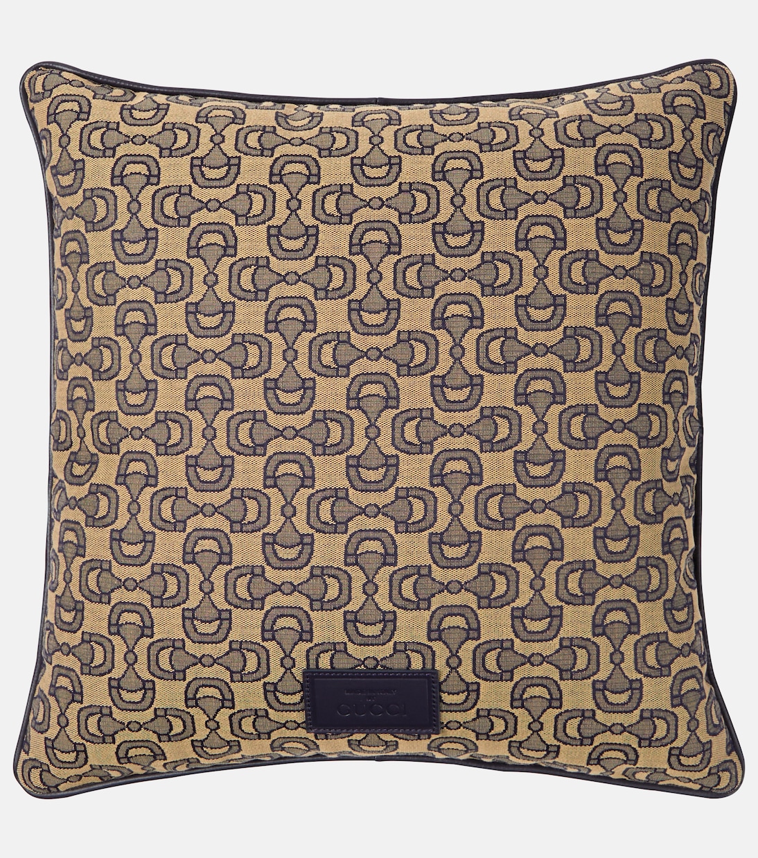 Horsebit jacquard velvet cushion | Gucci