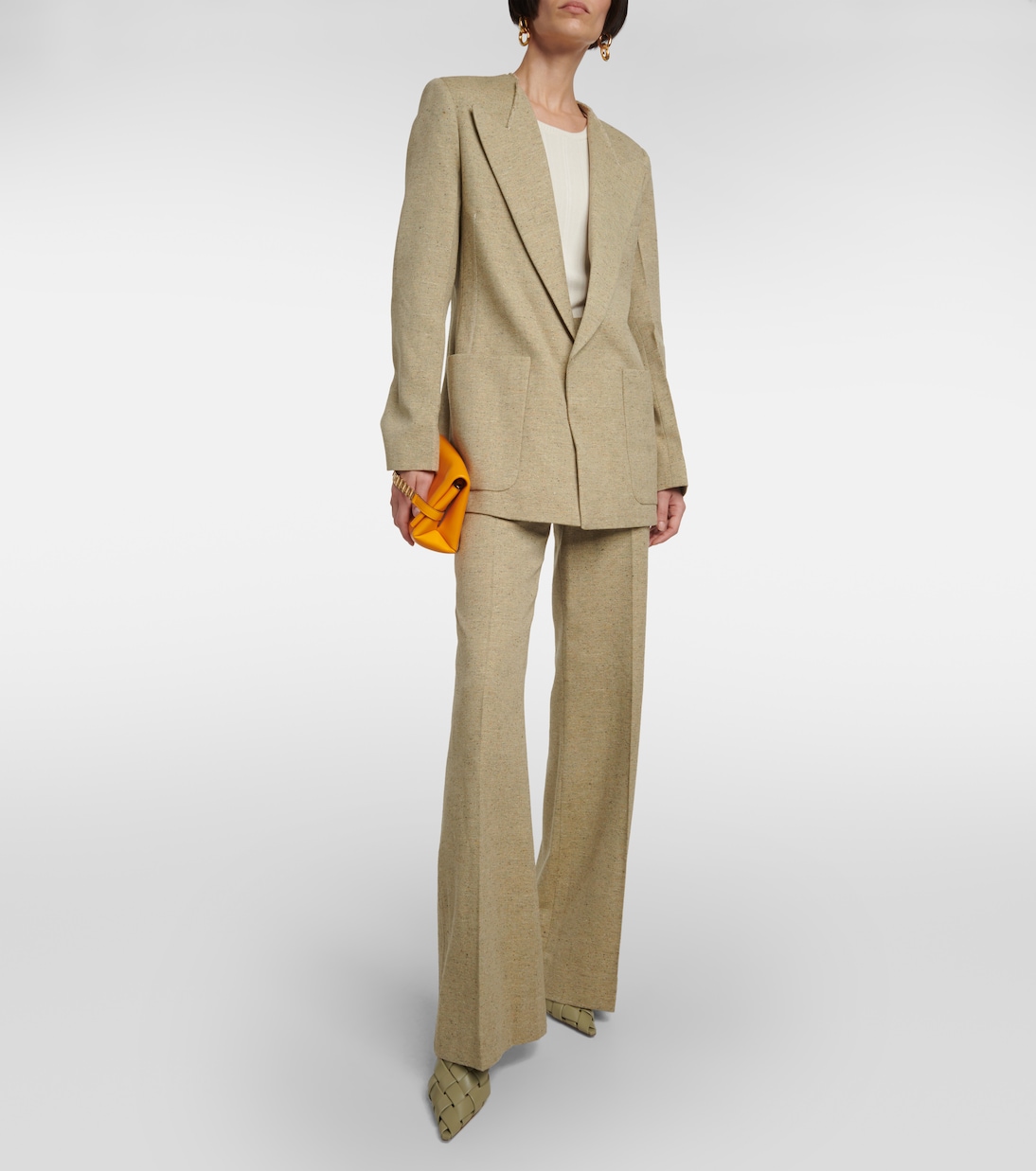 Blazer monopetto in misto lana | Victoria Beckham