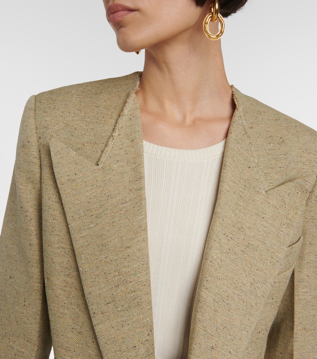Blazer monopetto in misto lana | Victoria Beckham