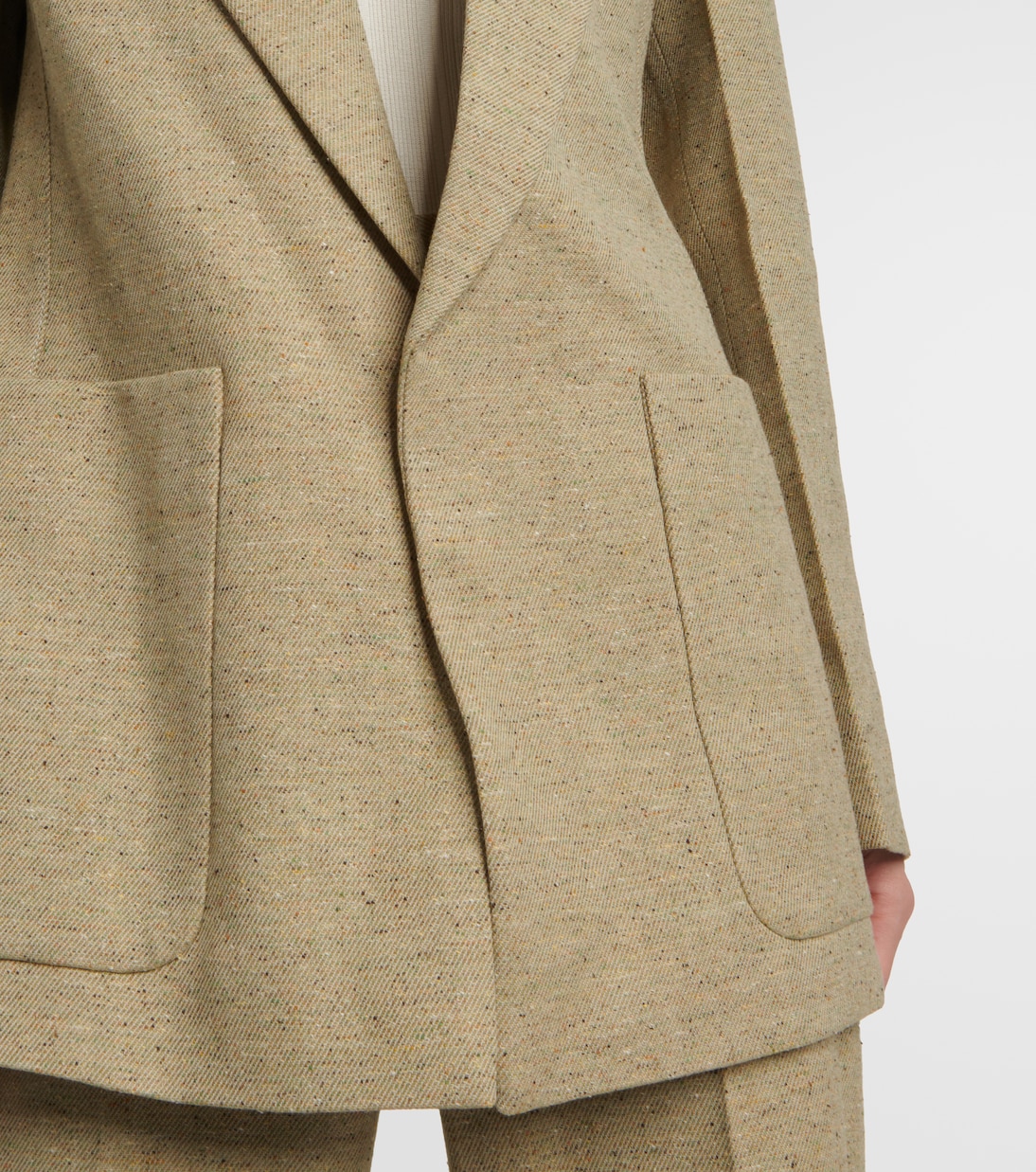 Blazer monopetto in misto lana | Victoria Beckham
