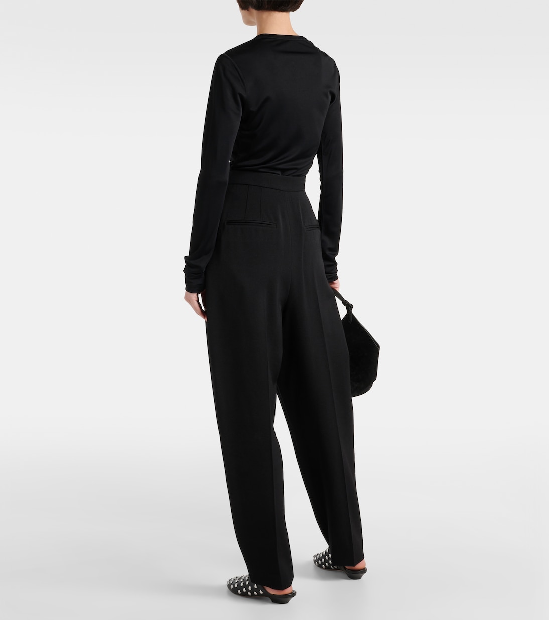 Pantalon droit Ashford en laine mélangée | Khaite