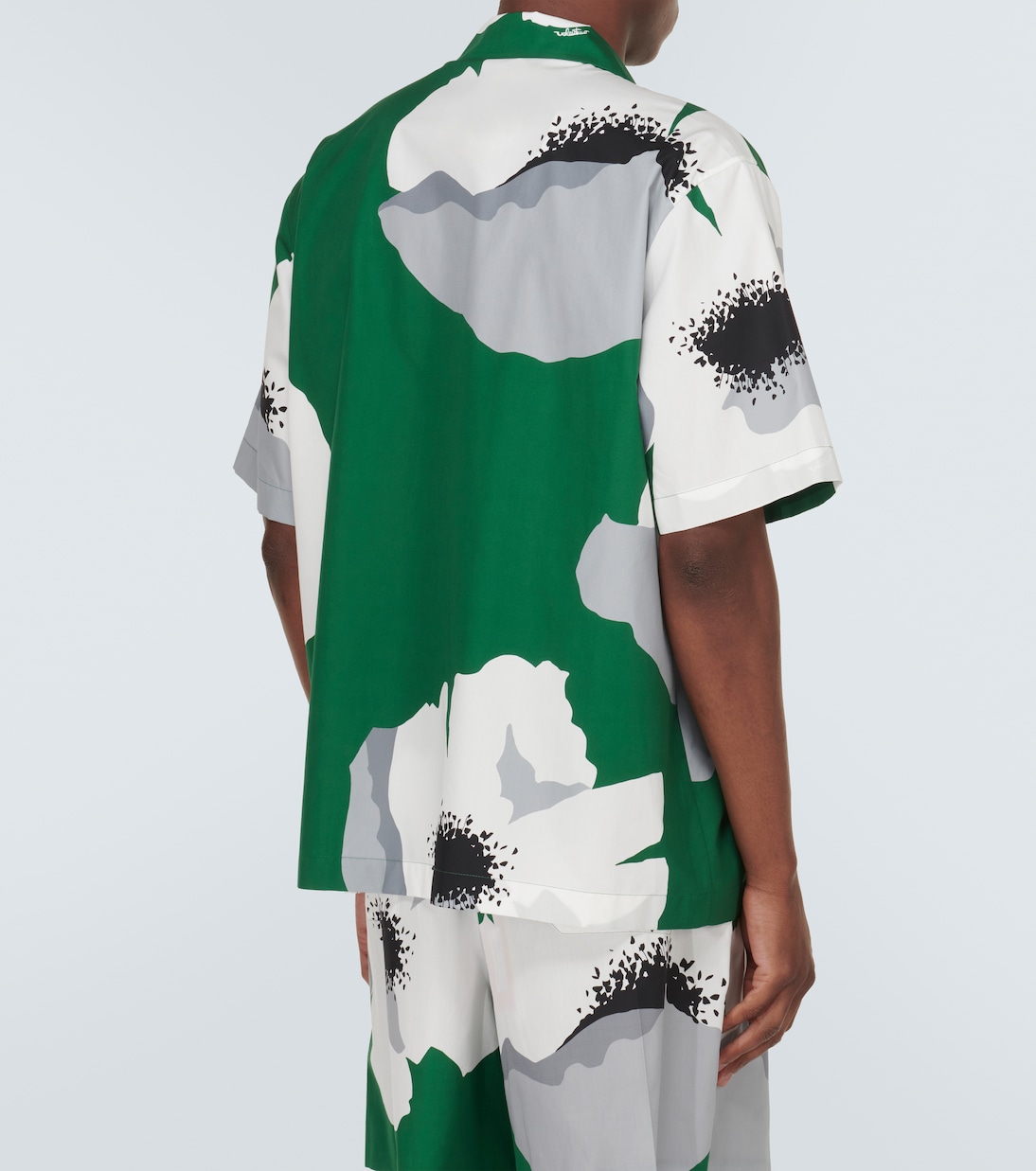 Camisa bowling de popelín de algodón floral | Valentino