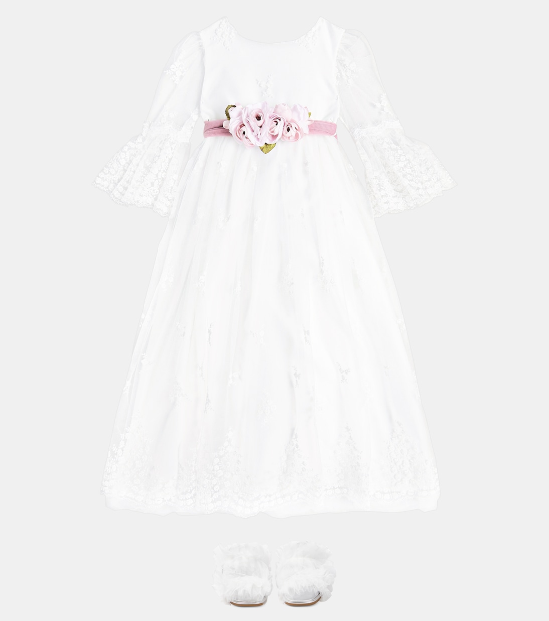 Verziertes Kleid aus Tüll | Monnalisa