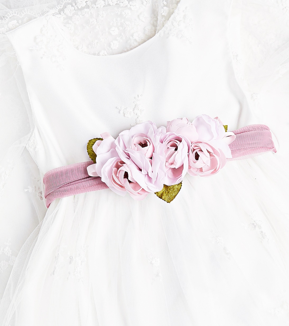 Verziertes Kleid aus Tüll | Monnalisa