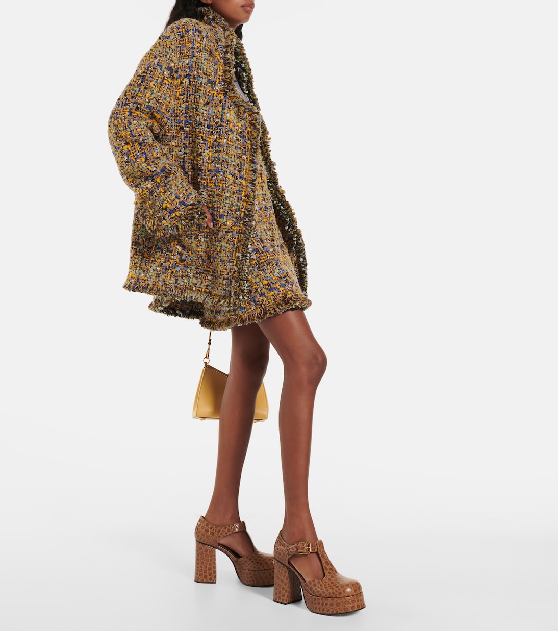 Croc-effect leather Mary Jane pumps | Etro