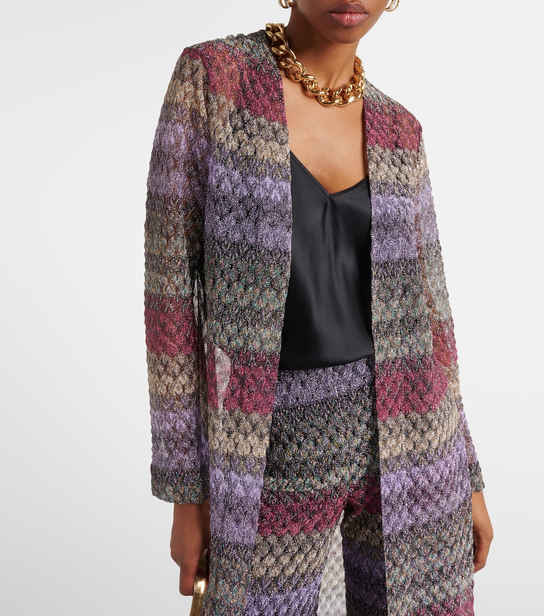 Cardigan in maglia con lamé | Missoni