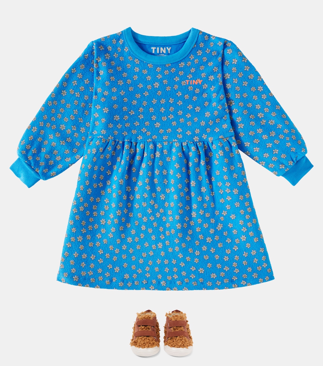 Kleid Daisies aus Frottee | Tinycottons