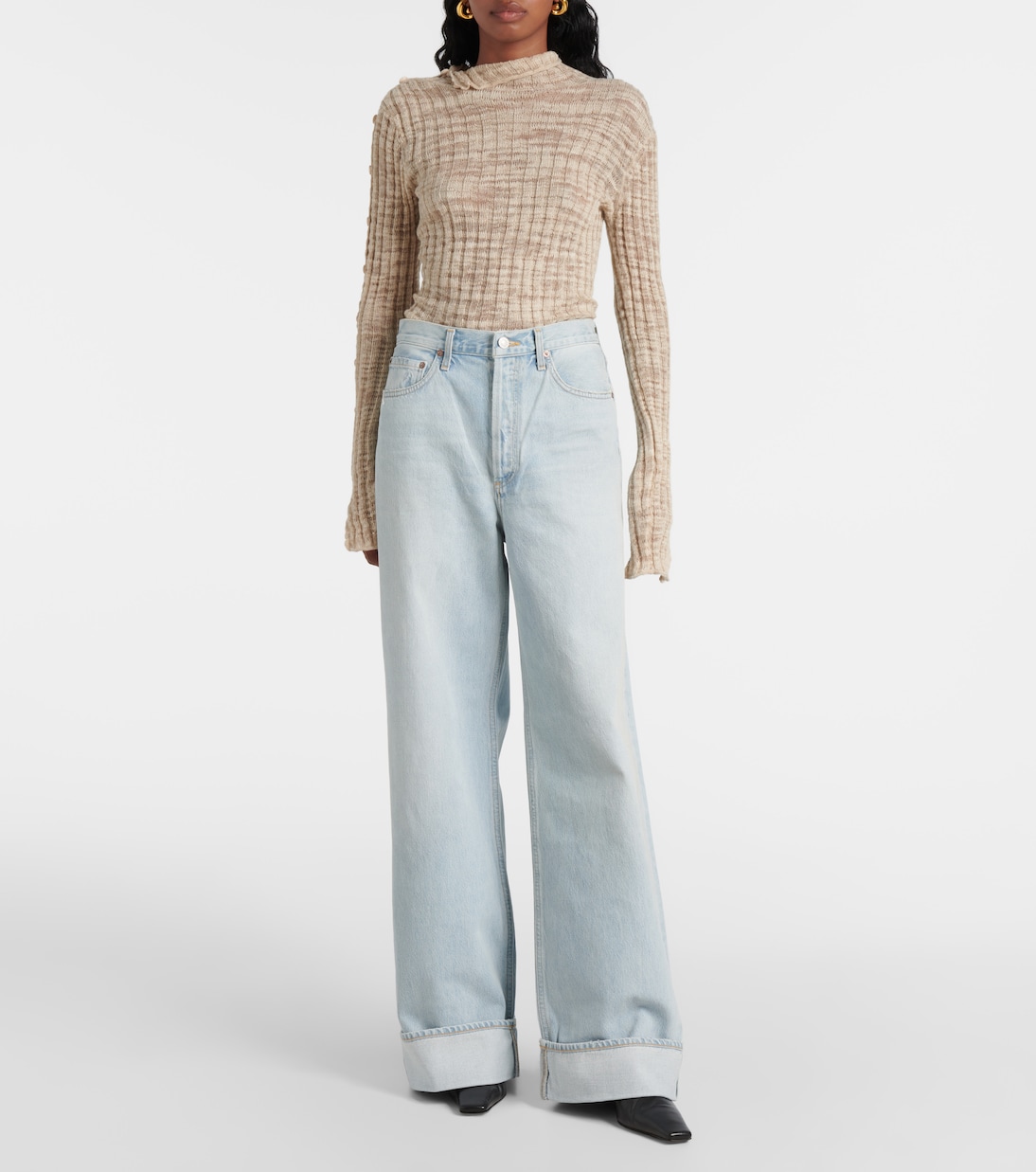 Jeans Dame a gamba larga e vita alta | Agolde