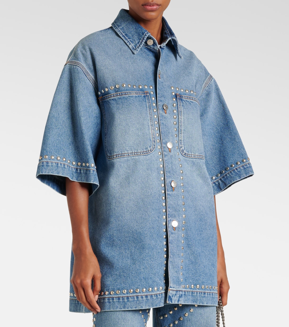Camisa de denim con tachuelas | Stella McCartney